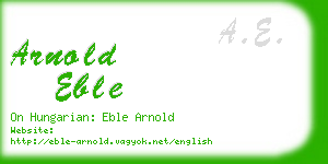 arnold eble business card